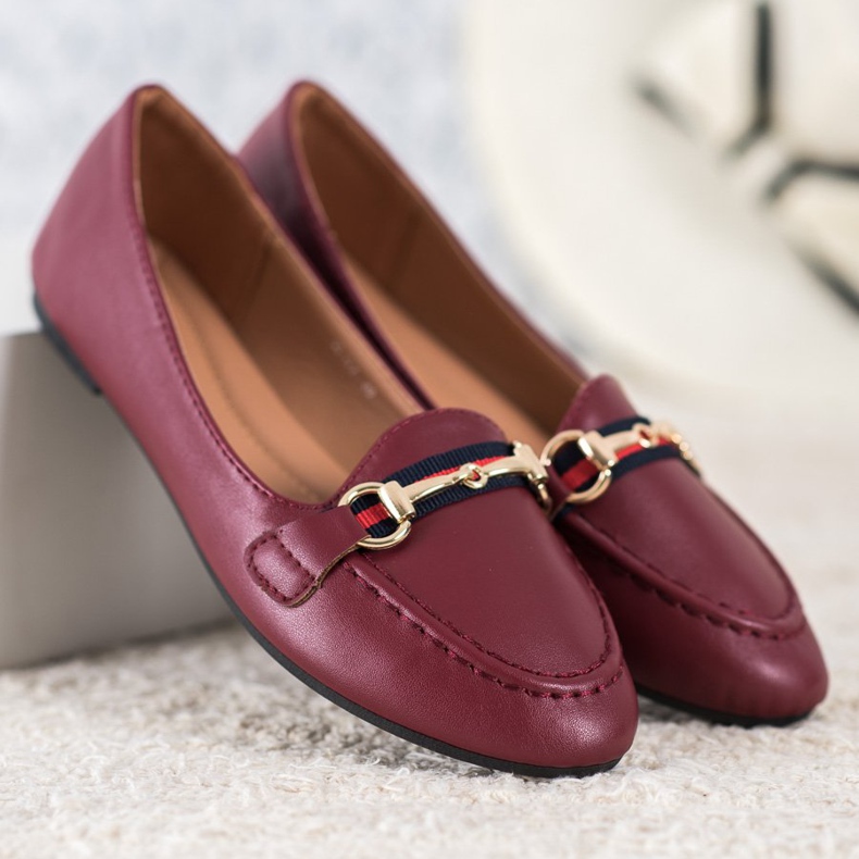 Clowse Modni lordovi s eko kožom crvena 2