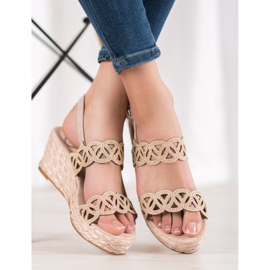 Aclys Sandale na klin smeđa 1