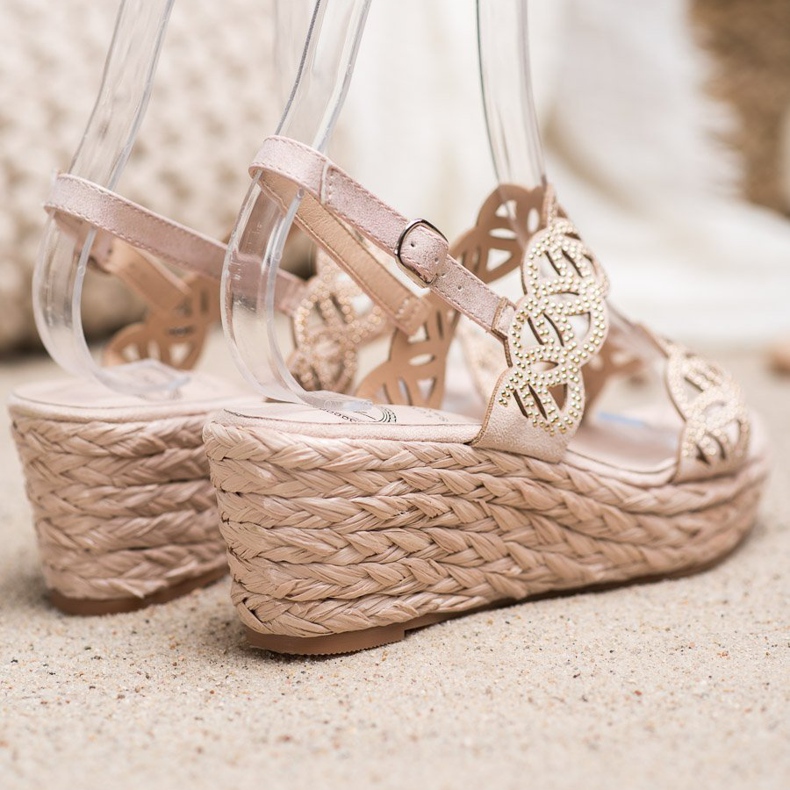 Aclys Sandale na klin smeđa 2