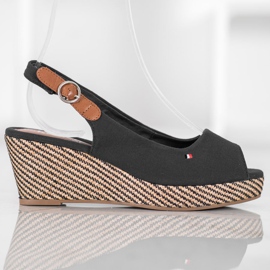 SHELOVET Klasične sandale na klin crna 2