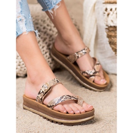 Comer Papuče na modnoj platformi višebojan 1