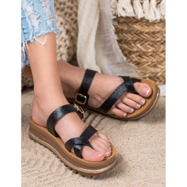 Comer Papuče na modnoj platformi crna 2