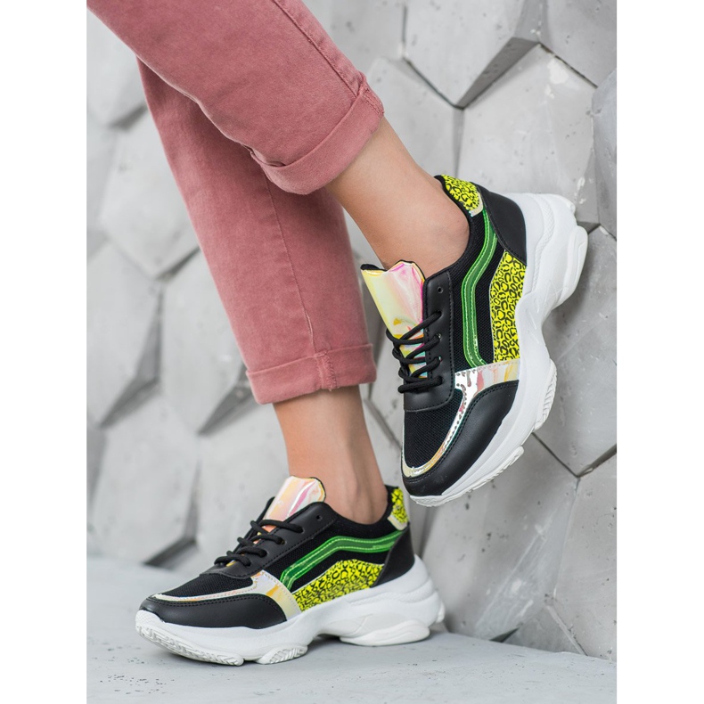 Marquiz Tenisice s neonskim umetcima crno raznobojna 2