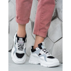 Sweet Shoes Vezane tenisice bijela crno 1