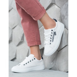 SHELOVET Bijele tenisice s patentnim zatvaračem bijela 1