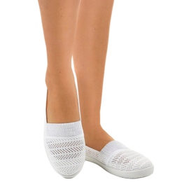 Bijele ažurne tenisice na klizanje CB1711-9 bijela 1