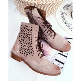 Nicole Ženske kožne čizme Cappucino Meridan bež 1