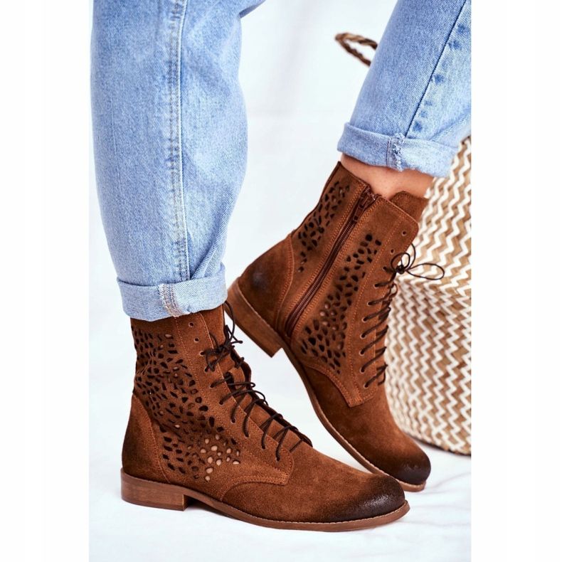 Nicole Ženske kožne čizme meridan od kamile smeđa 1