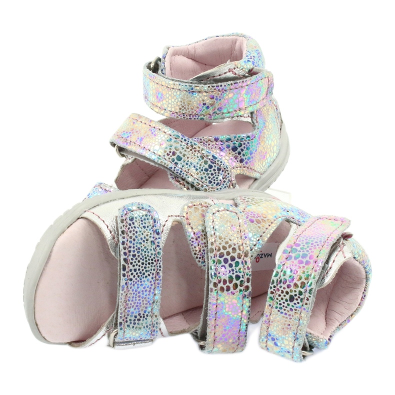 Sandale metalnih djevojaka Visoko preventivno srebro Mazurek 291 5