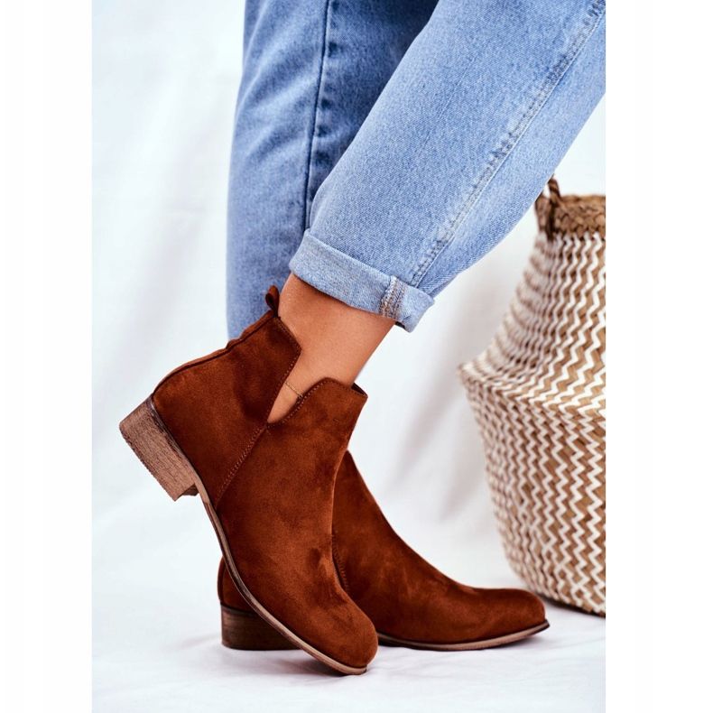 EVE Ženske čizme na ravnoj peti Spring Camel Viva smeđa 2