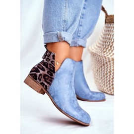 EVE Ženske čizme na ravnoj peti Spring Blue Viva plava 2