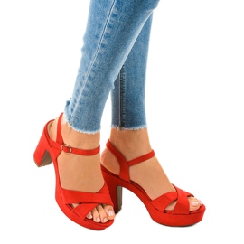 Crvene sandale na stupu JC15017 crvena 1