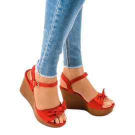 Crvene antilop sandale na klin HY8542 crvena 1