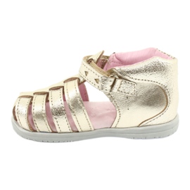 Mazurek 245 zlatne kožne sandale zlatni 1