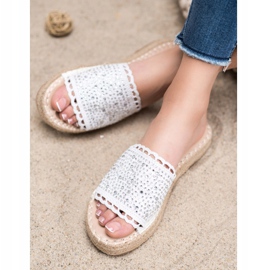 Small Swan Papuče s kristalima bijela 1