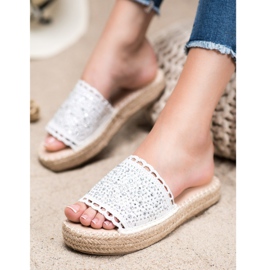 Small Swan Papuče s kristalima bijela 2