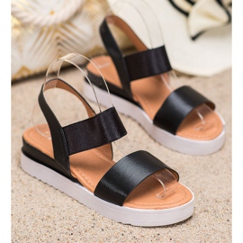 SHELOVET Crne sandale na platformi crna 1