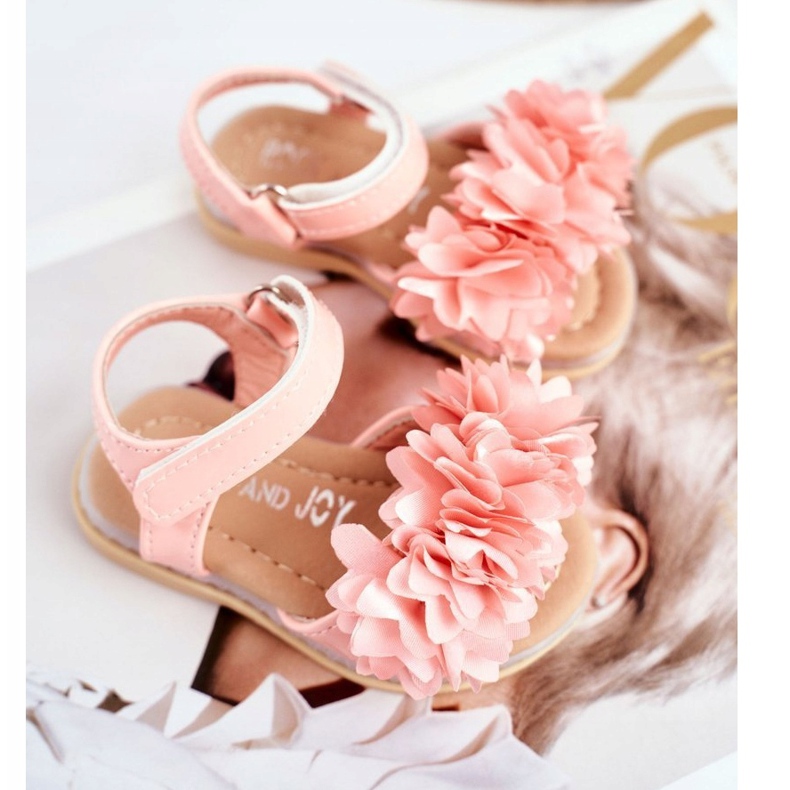 FRROCK Dječje sandale s čičak ružičastom Milenom ružičasta 1