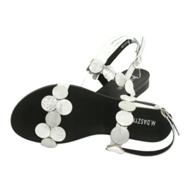 M.Daszyński Daszyński MR1958-1 srebrne sandale s krugovima srebro 3