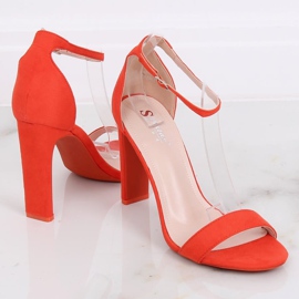 Narančaste sandale s visokim potpeticama NF-37P Orange višebojan narančasta 1