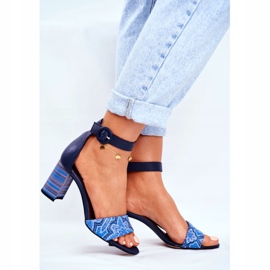 Ženske sandale Maciejka Kožna tamnoplava 04235-17 / 00-5 mornarsko plava 2