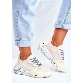 Ženske sportske cipele sa skrivenim klinom Bež Pinky 1