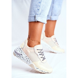 Ženske sportske cipele sa skrivenim klinom Bež Pinky 2