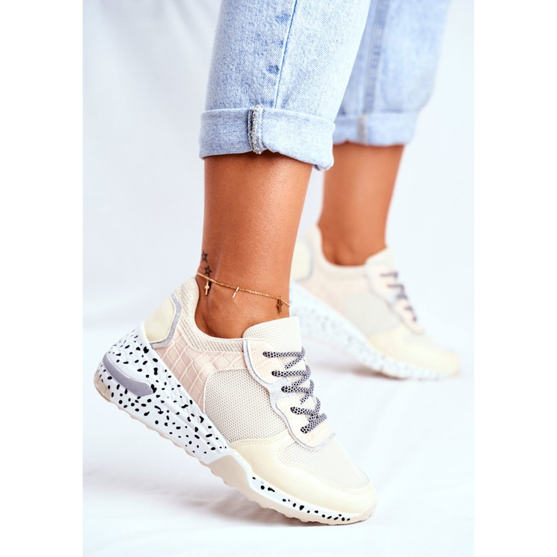 Ženske sportske cipele sa skrivenim klinom Bež Pinky 2