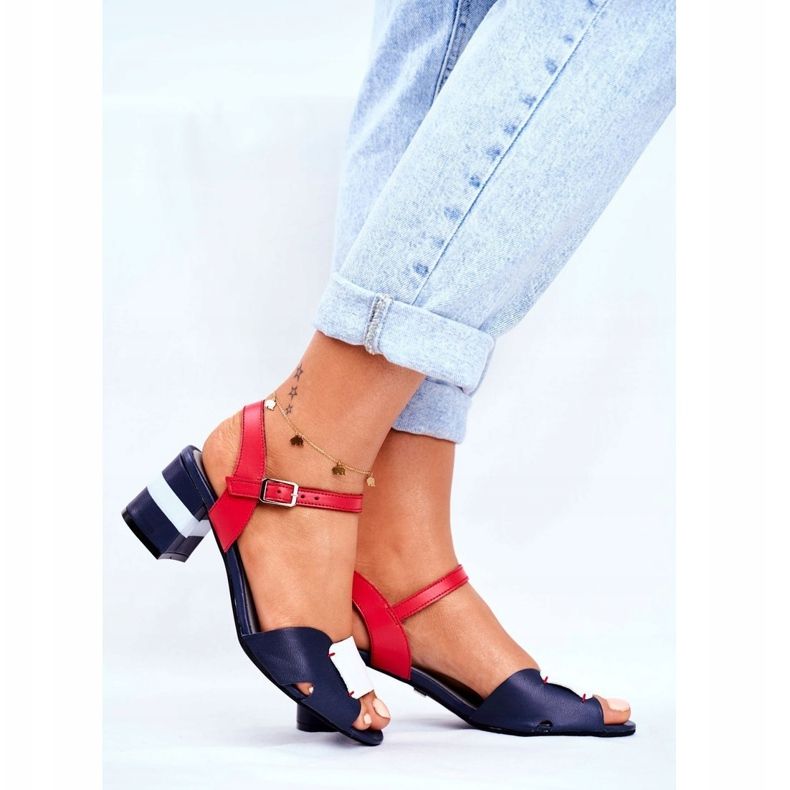 Ženske sandale Maciejka Kožna tamnoplava 04120-17 / 00-5 mornarsko plava 1