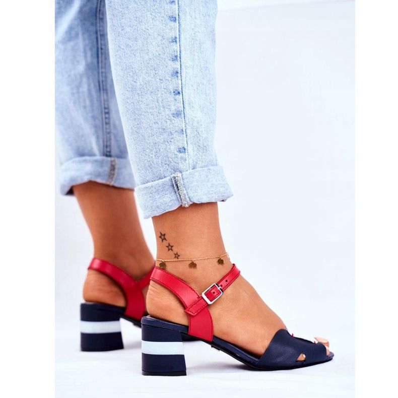 Ženske sandale Maciejka Kožna tamnoplava 04120-17 / 00-5 2