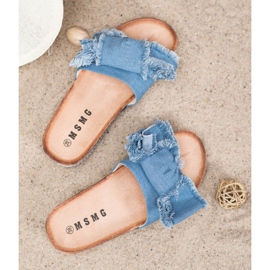 SHELOVET Tekstilne papuče plava 1