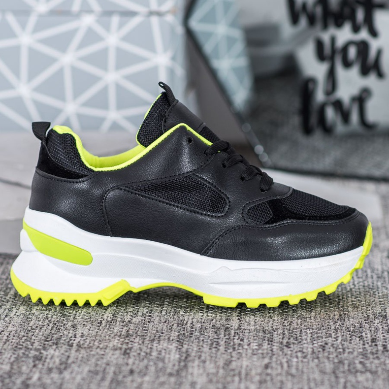 SHELOVET Crne sportske tenisice crna 2