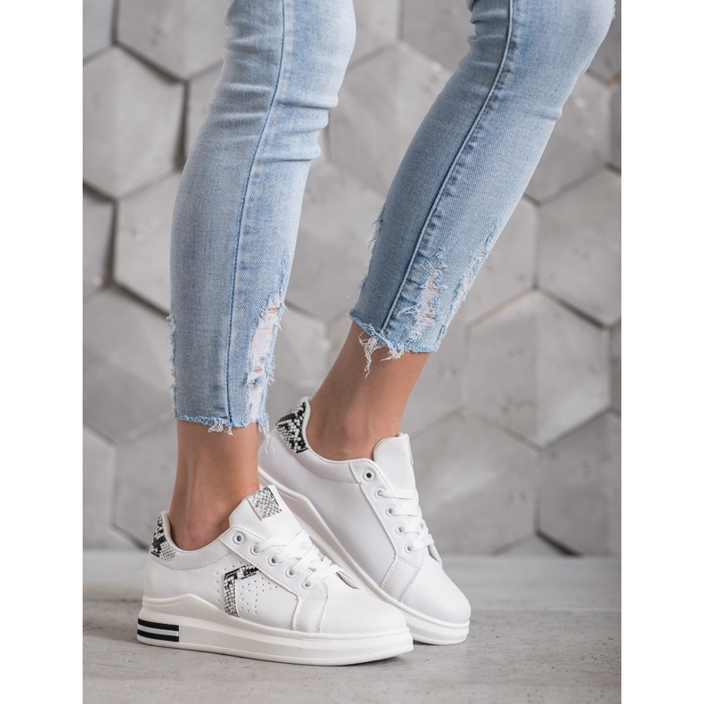 SHELOVET Sportske cipele od eko kože bijela 1