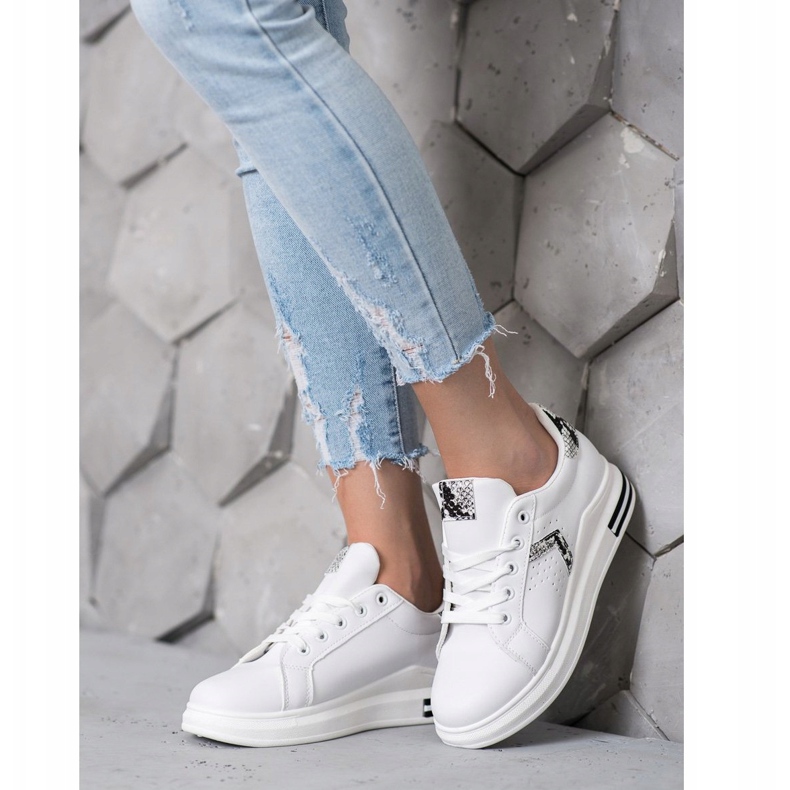 SHELOVET Sportske cipele od eko kože bijela 2