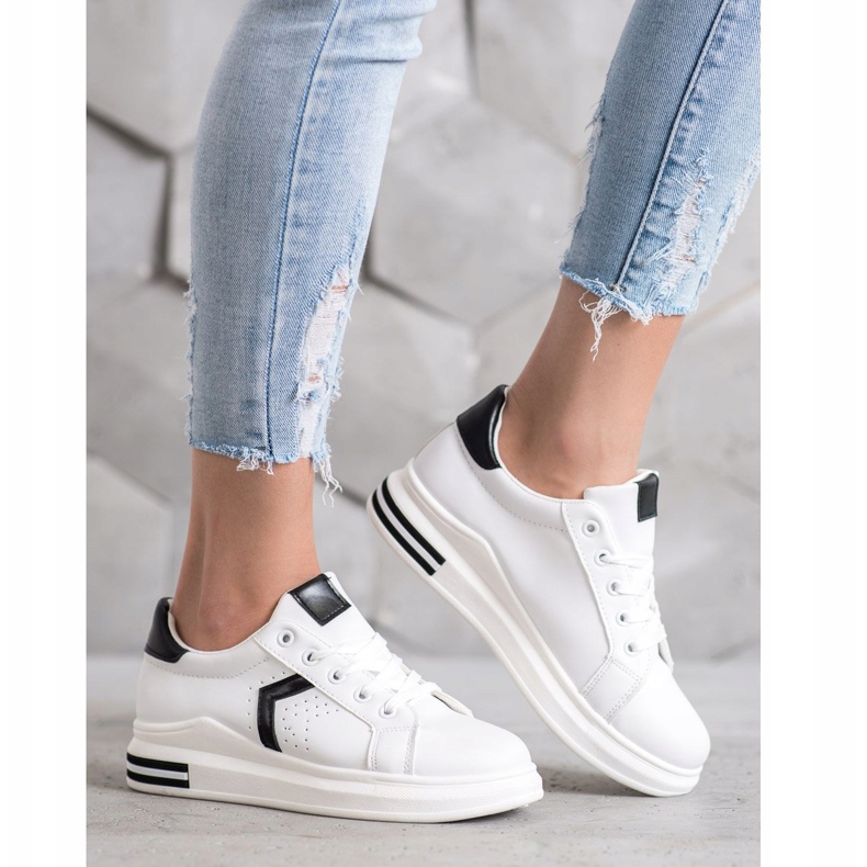 SHELOVET Sportske cipele od eko kože bijela 2