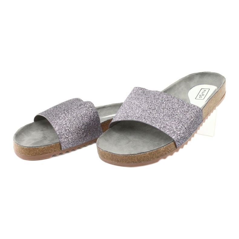 Filippo Srebrni profilirani ženski flip flops dk1373/20 siva 2