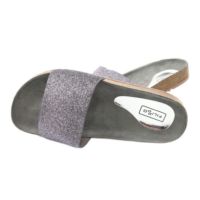 Filippo Srebrni profilirani ženski flip flops dk1373/20 siva 3