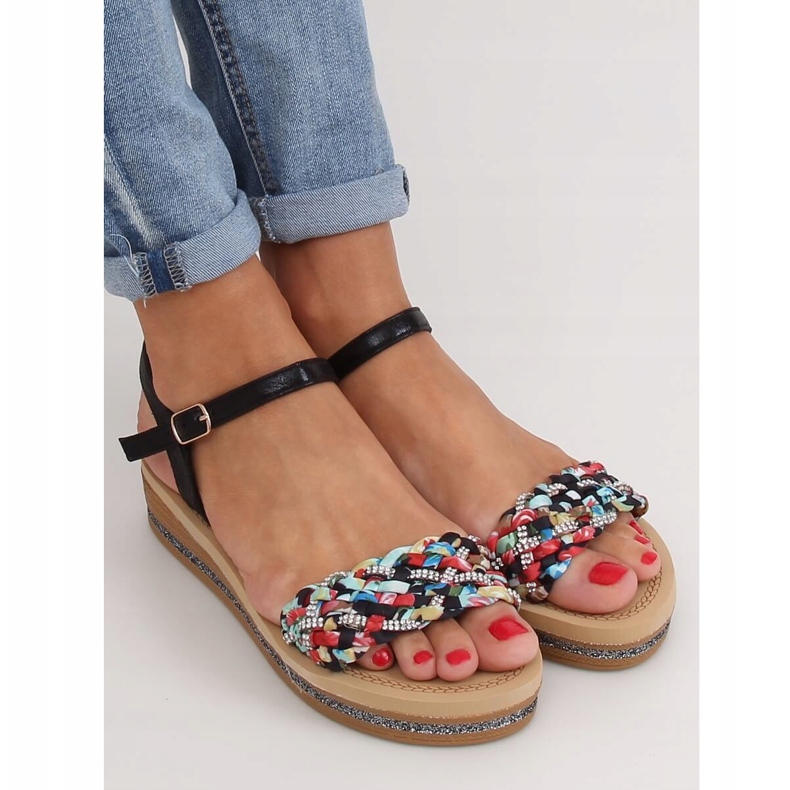 Crne ženske sandale CK151P Black crno 1