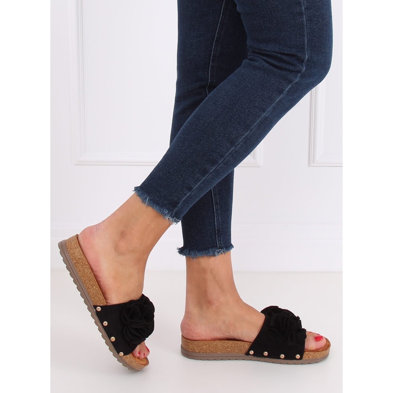 Crne ženske crne papuče F191 Crne crna 2