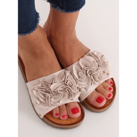 Ženske bež papuče F191 Bež 1