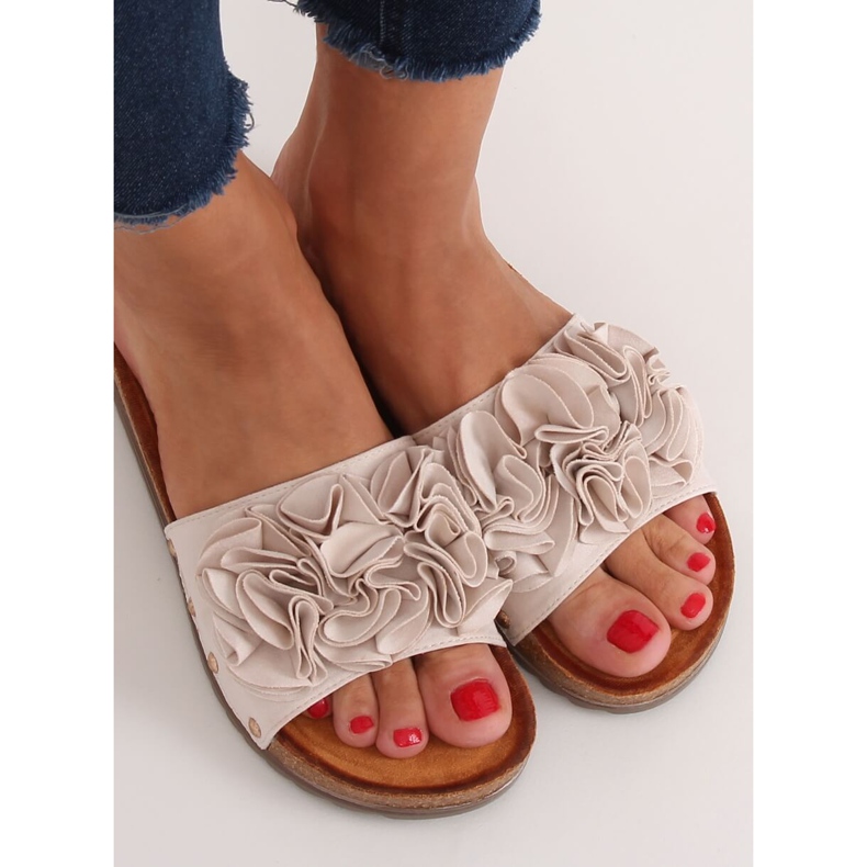 Ženske bež papuče F191 Bež 1