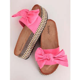 Ružičaste papuče s visokim potplatom CK137P Fushie ružičasta 1