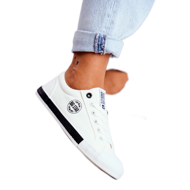 Ženske tenisice Big Star White FF274228 bijela crna 2