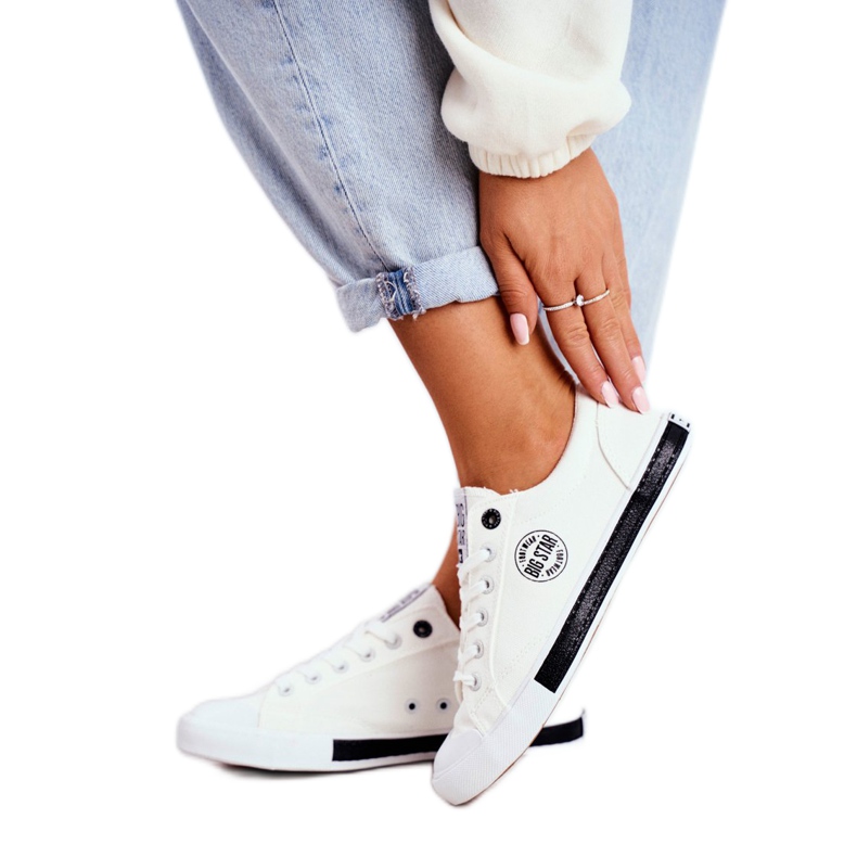 Ženske tenisice Big Star White FF274228 bijela crna 3
