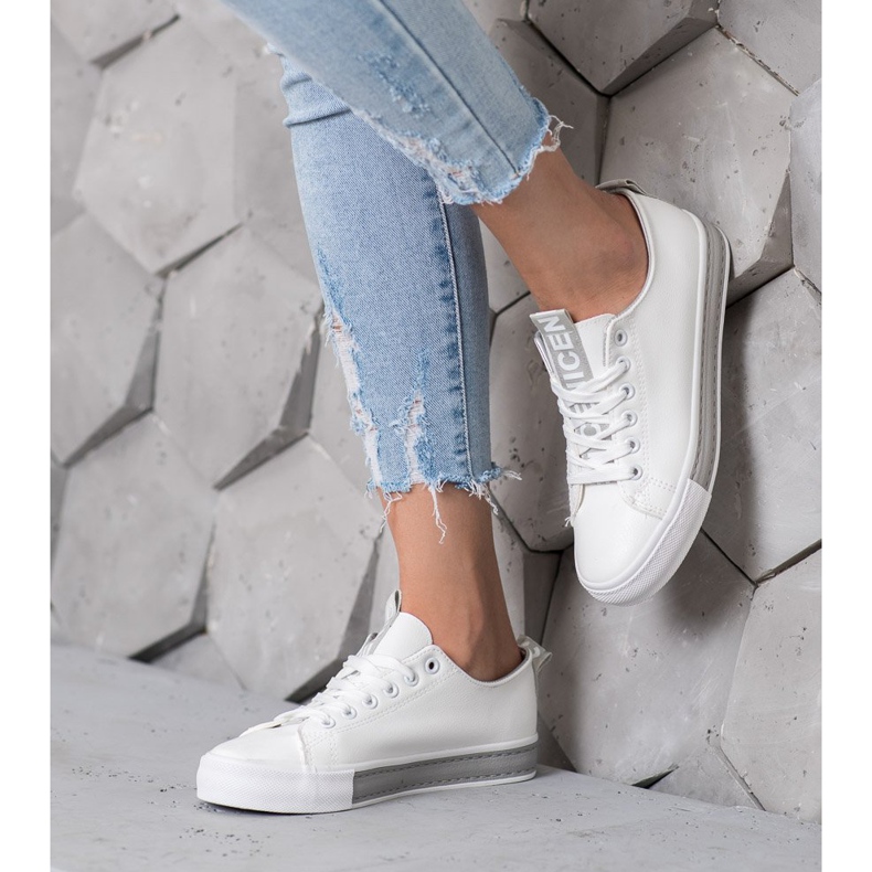 SHELOVET Tenisice s eko kožom Lijepo bijela 1