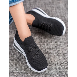 SHELOVET Tekstilne crne tenisice crna 1