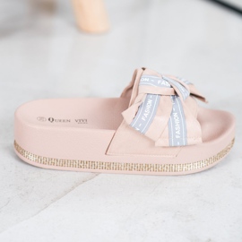 Queen Vivi Bež modne papuče 2