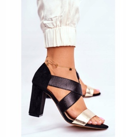 EVE Ženske sandale Suede Slip na crnom zlatu Varina žuta boja 2