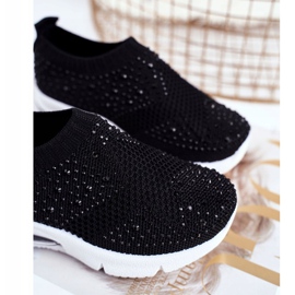 FRROCK Crne Linda dječje sportske cipele s kubnim cirkonijem crna 1