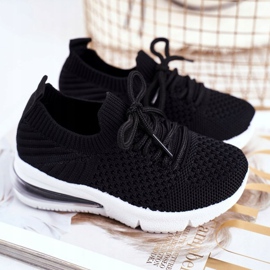 FRROCK Crne dječje sportske cipele s vezicom Lena crna 1